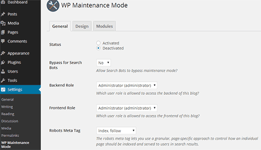 WP Maintenance Mode