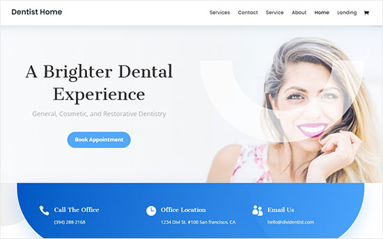 Divi theme for dentists