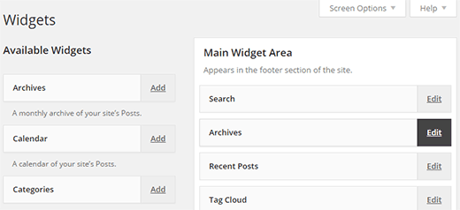 Edit widgets in accessibility mode